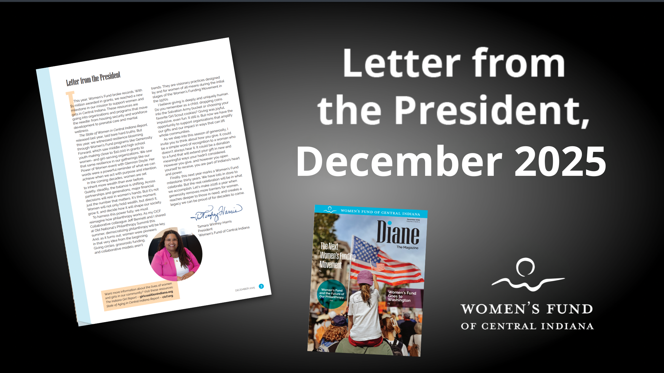 Letter from the President, Diane December 2025 Issue